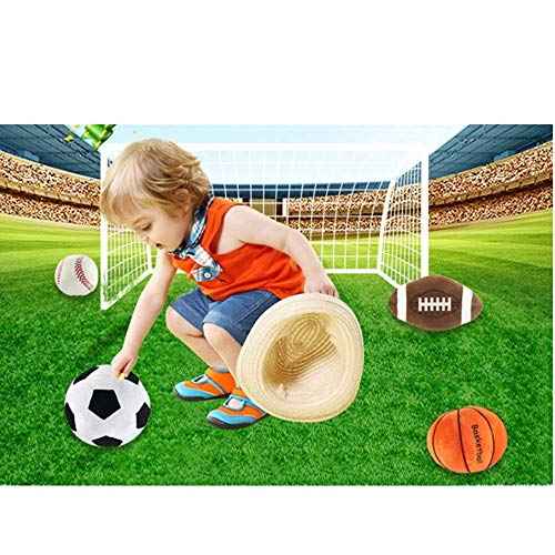 18'Basketball Plush Pillow Fluffy Durable Stuffed Football Throw Pillow Ball Sports,Ball Pillow Soft Durable Sports Toy Sofa Room Decoration Soft Sports Toy Gift (Orange)