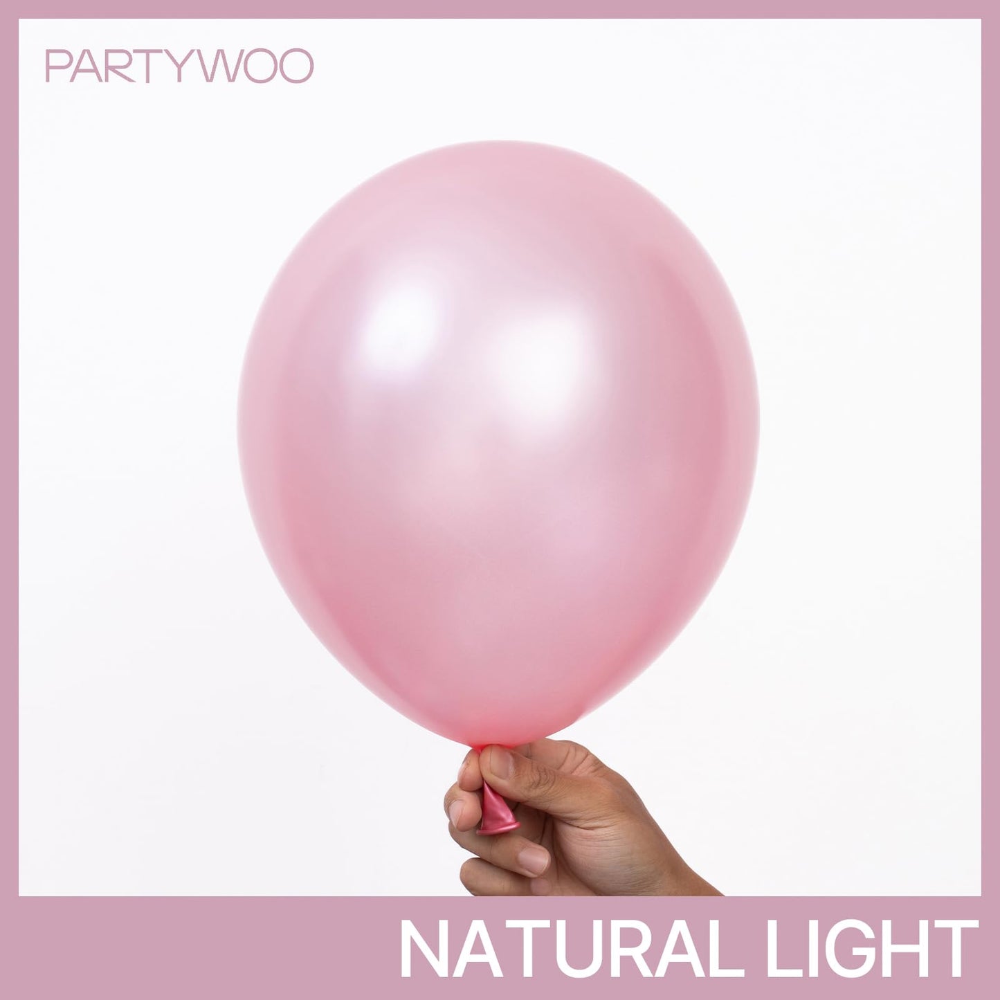 PartyWoo Pearl Pink Balloons 50 pcs 12 Inch Light Pastel Baby Pink Latex Helium Balloons for Wedding Baby Shower Gender Reveal Bachelorette Bridal Shower Princess Birthday Party Decorations Pink-Z58