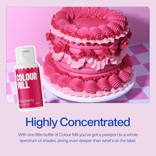 Colour Mill Oil-Based Food Coloring 6-Color Primary Pack - 20ml Each, Vegan & Allergen-Free
