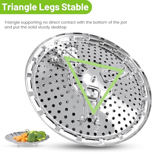 Vegetable Steamer Basket, Premium Stainless Steel Veggie Steamer Basket - Folding Expandable Steamers to Fits Various Size Pot Small by SAYFINE (5.5" to 9.2")