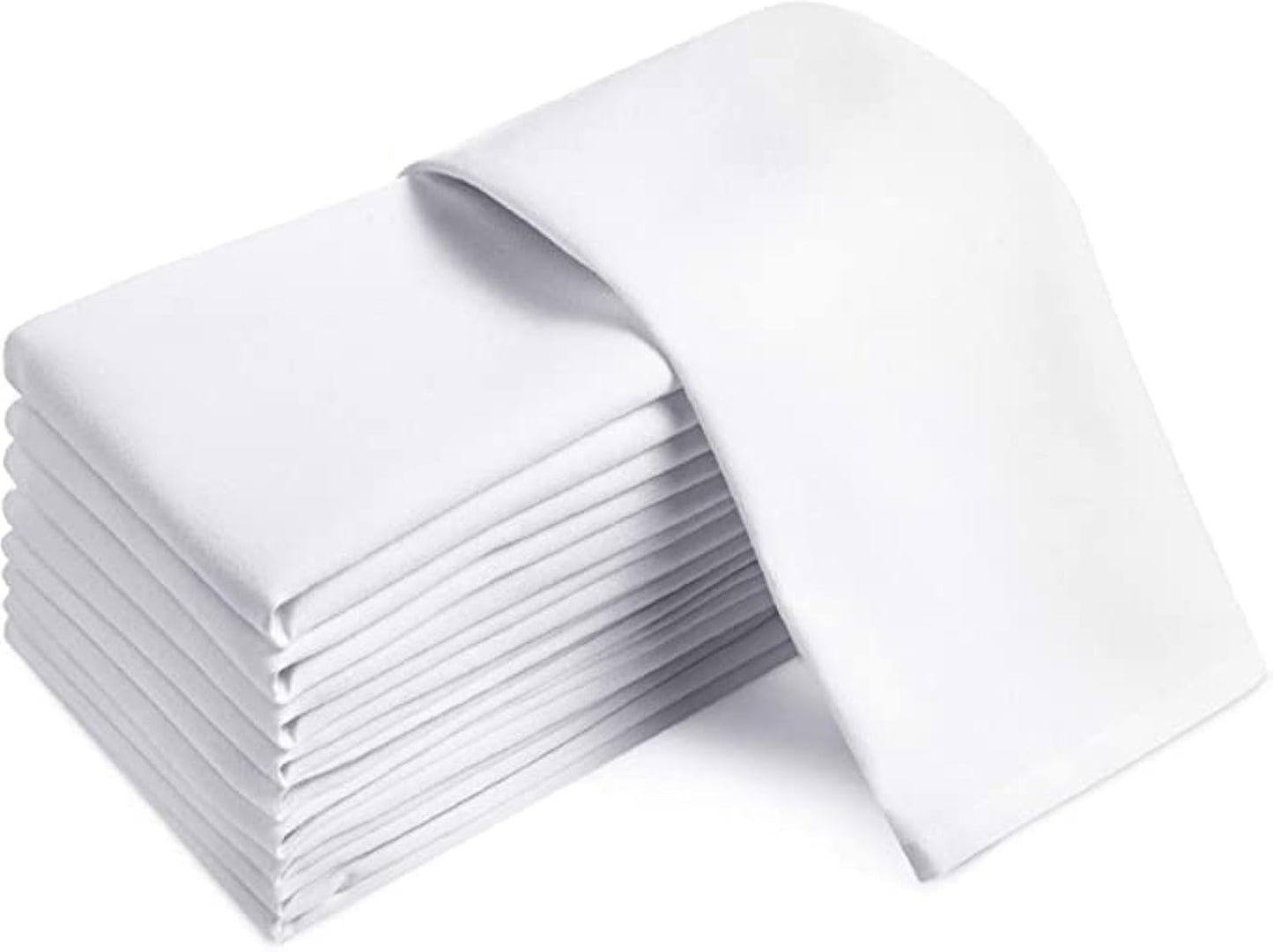 Elegant Restaurant Quality 100% Cotton Dinner Table Cloth Napkins with Clean- Lined Hemmed Edges, Bulk Set, Square 20" x 20'' for Weddings, Hotels, Restaurants, and Classy Home Dinners (60)