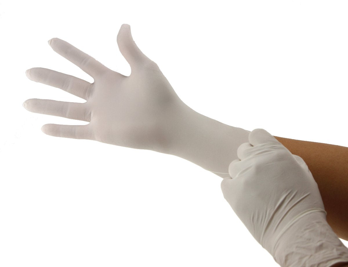 Cranberry USA Cranberry Contour Plus White Nitrile Exam Gloves, Case of 1000, Large, Lanolin & Vitamin E, 3.0 Mil