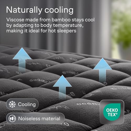 Dark Gray King Mattress Topper - Ultra Soft Memory Foam Bed Topper for Back Pain Relief
