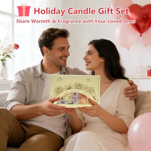 Classic 6 Pack Scented Candles Gift Set for Women, Aromatherapy Home Fragrance