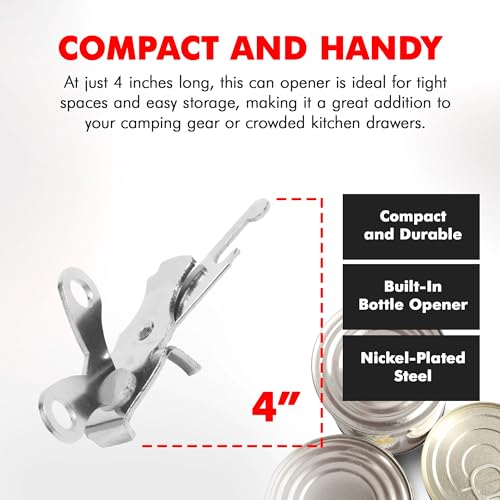 Chef Craft Select 3-in-1 Can Opener, 6 inches in length, Stainless Steel