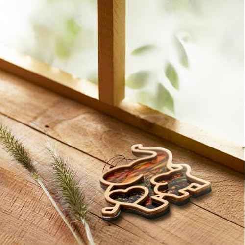 Elephant Gifts for Women, Suncatcher Ornament X Mothers Day Card with Envelopes, Best Friend Birthday Gift for Women, Mothersday Gifts for First Time Moms, Friends (Multi-Mom)