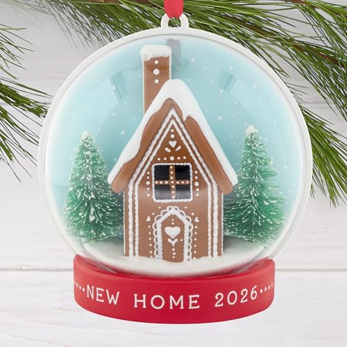 Hallmark Gingerbread 2026 Gingerbread House Snow Globe Ornament - New Home Year-Dated