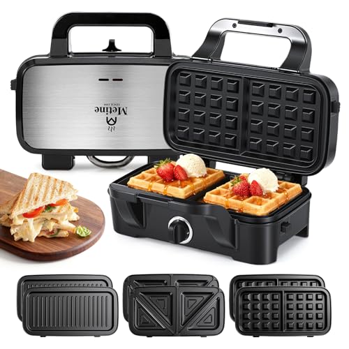 Waffle Maker with Removable Plates 3-in-1 Sandwich & Pancake Maker - Standard Indicator