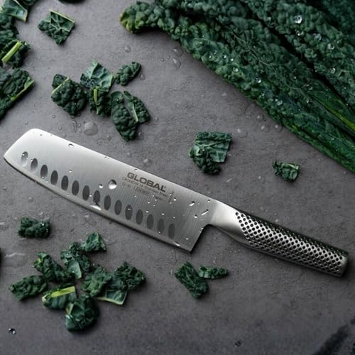 Global 8-Inch Hollow Ground Vegetable Nakiri Knife - Japanese Style Chef's Knife