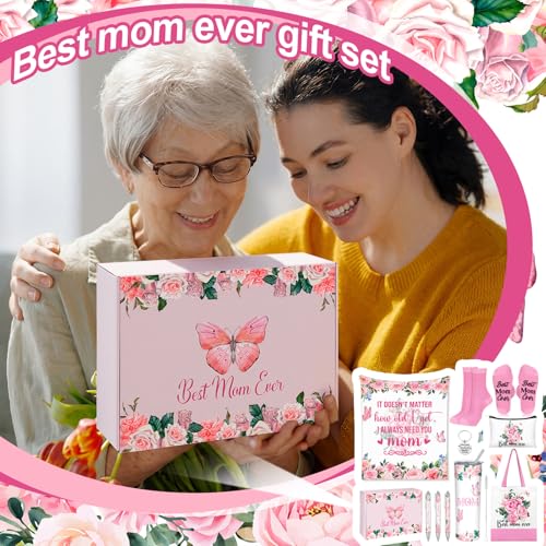 JenPen Christmas Rose Butterfly Tote Bag & Blanket Gift Set - Flower Variation
