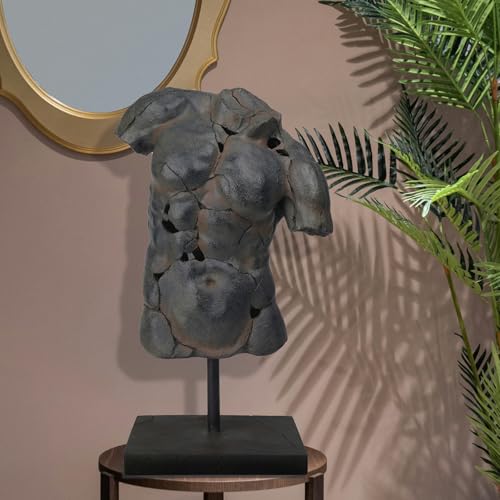 Cynkeyee Man Variation Greek Male-Torso Bust Sculpture - Abstract Modern Art Statue