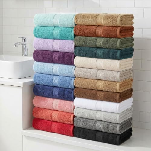 Rust Egyptian Cotton 6-Piece Towel Set - Plush & Absorbent, Modern Design