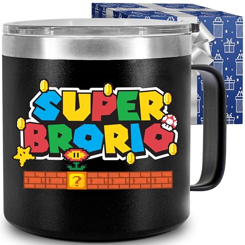 Super Brother Mug 14Oz - Funny Gift for Brother, Gaming-Inspired Coffee Cup