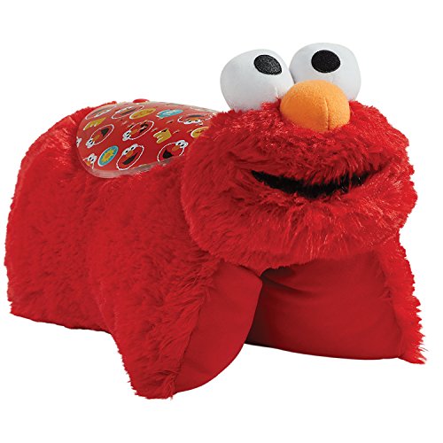 Elmo Pillow Pet with Night Light - 11-Inch Plush Toy & Starry Ceiling Projector