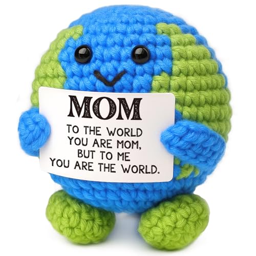 Earth Mom Crochet Gift for Mom from Daughter - Best Mom Ever Xmas Birthday