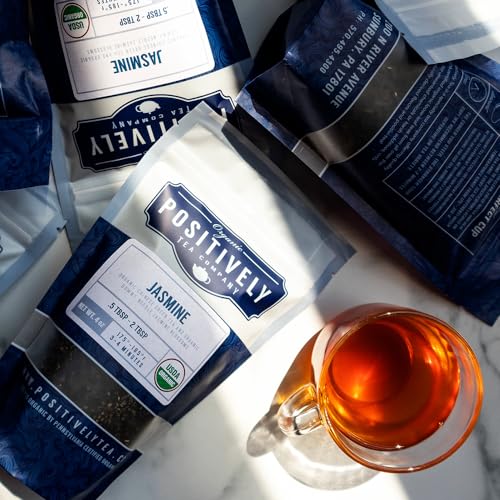 Organic Jasmine Green Tea Loose Leaf - 1 Pound (16 Ounce) - USDA Organic, Non-GMO