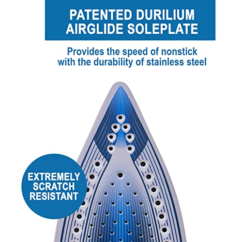 T-Fal Ultraglide Steam Iron with Durilium Soleplate, Precision Tip, Auto-Off, 1800W