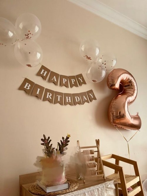40 Inch Rose Gold Birthday Balloons | 28 Number Balloons for Celebrations & Graduation Decor
