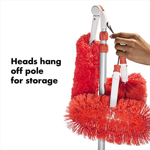 Extendable Microfiber Dusting System with Pivoting Heads - Up to 8 Ft Reach