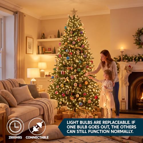 Joiedomi 4-Pack Indoor Outdoor Warm White String Lights 400 LED, 86FT, Connectable