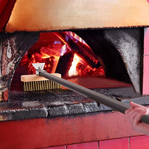 Pizza Turning Peel Set with 9-Inch Perforated & Rectangular Pizzas Poke Kit with Long Handles