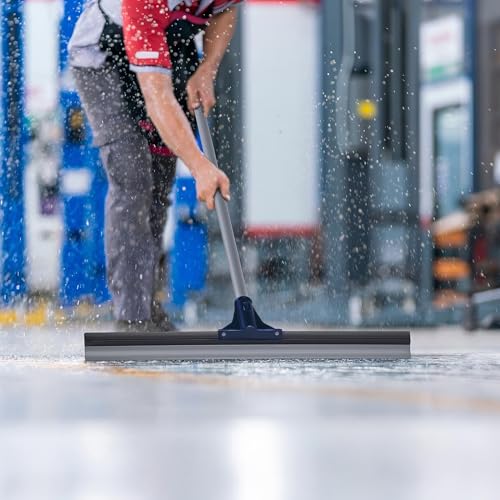 Heavy Duty 30-Inch Floor Squeegee with 51.5" Handle for Garage, Tile, Concrete & Glass Cleaning