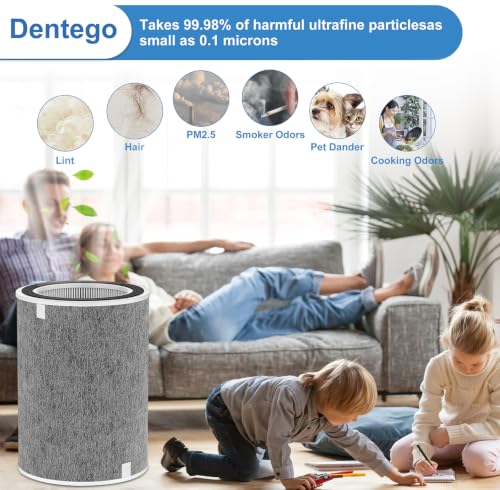Black 2 Pack HP201 Filter Replacement for Shark Air Purifiers - Easy Install