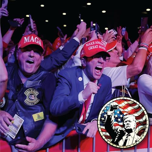 Patriotic Fist Christmas Ornament ? Stained Glass American Flag Design | Republican Holiday Decoration, Conservative Gag Gift, Political Tree Keepsake, Funny Stocking Stuffer