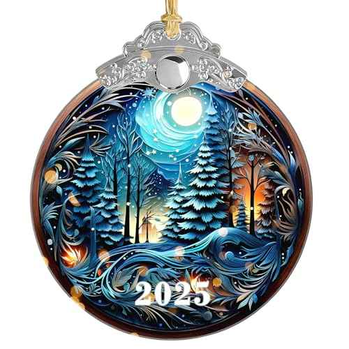 Christmas Tree Acrylic Ornament, Christmas Ornaments 2025, Christmas Ornament, Tree Ornaments, White Elephant Gifts for Adults, Gag Gifts Funny Adult, Christmas Decor (Christmas in The Forest)