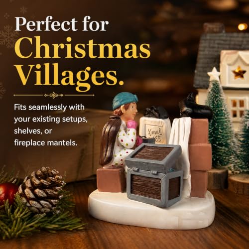 Wizczjvq Christmas Vacation Attic Village Figurine – Hand-Painted Movie Scene