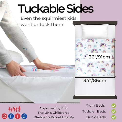 Hygge Sheets Potty Training Pee Pads for Kids - Twin Rainbow 2 Pack