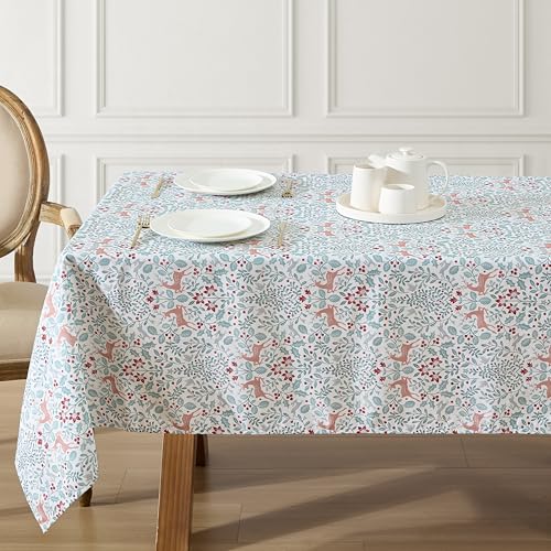 Laura Ashley Easy Care Polyester Tablecloth 60" x 84" Reindeer Prance