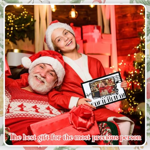 Qunclay Christmas Piano Photo Frame 4x6 Inch Music Gift Decor