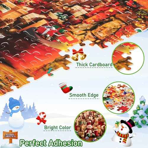 Advent Calendar 2025 Christmas Puzzle - Santa's Workshop, 1008 Pieces 24 Days of Christmas Countdown Advent Calendar Puzzle, Christmas Decor Ideas Jigsaw Puzzles for Adults Kids