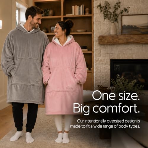 The Comfy Original Blush Wearable Blanket Hoodie - One Size, Shark Tank
