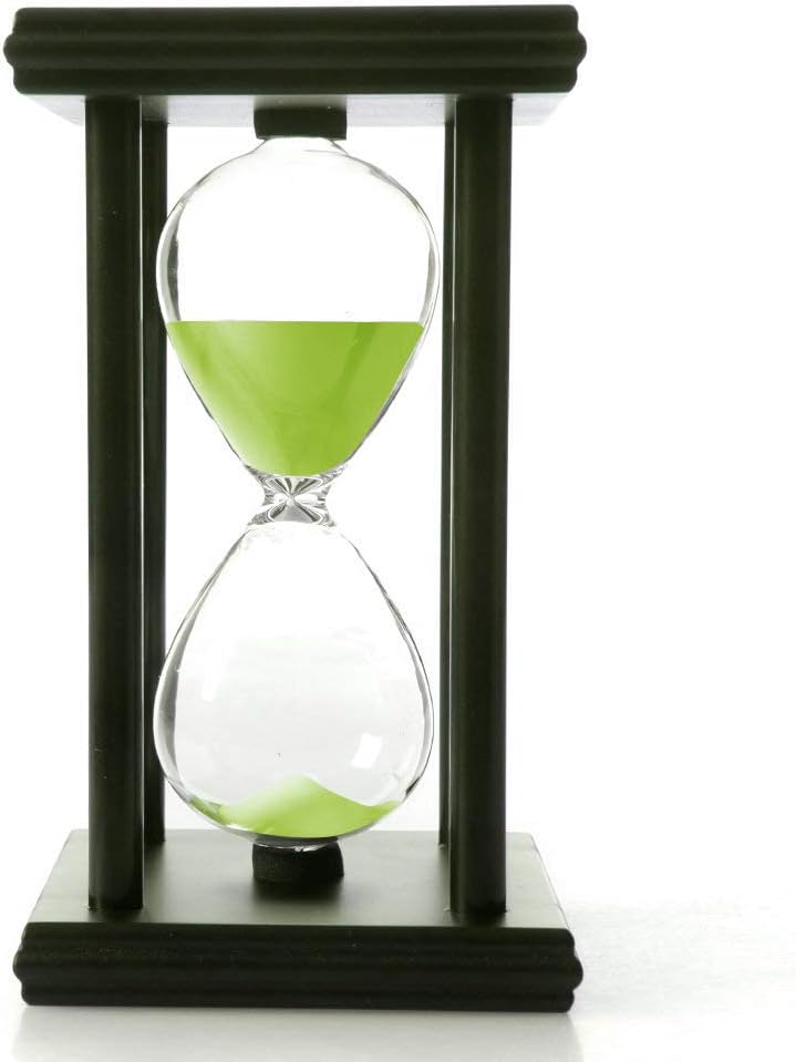60-Minute Wood Sand Timer Hourglass | Bellaware White Decorative Timer