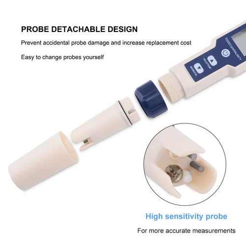 5 in 1 PH Meter Gomass 0.01 High Accuracy ph Tester Digital for Water TDS/EC/Salt/Temp/PH Pen, PPM Meter Water Tester Drinking Water, Hydroponics, Plants, Aquarium and Pool