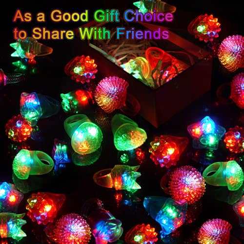 150 Pcs Light Up Glow Rings Set - Flashing LED Party Favors for Kids & Adults