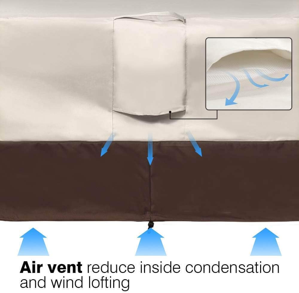 Vailge Patio Chair Covers - Heavy Duty Waterproof Lounge Deep Seat Protection | 2 Pack - Small, Beige & Brown