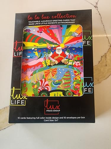 Lux Press Christmas Cards Premium Pack 10 - Raised UV, Full-Color Inside