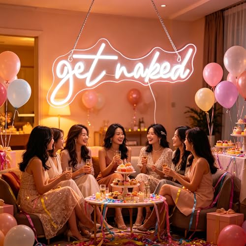 QiaoFei Led Get Naked Neon Sign Letters USB Powered Lights for Room