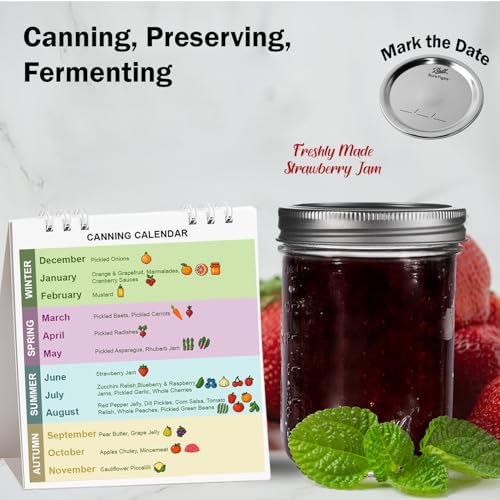 8 oz Mason Jars Pack of 12 with Airtight Lids and Jar Opener – Perfect for Canning & Storage