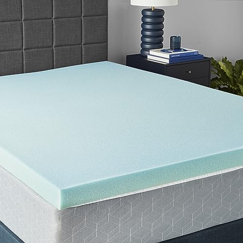 Queen Cooling Gel-Infused Memory Foam Mattress Topper 3 Inch - CertiPUR-US