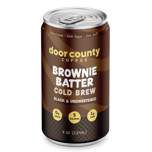 Door County Coffee Cold Brew Variety Pack - 8oz Cans | Bold & Flavorful, 145mg Caffeine, 6 Pack
