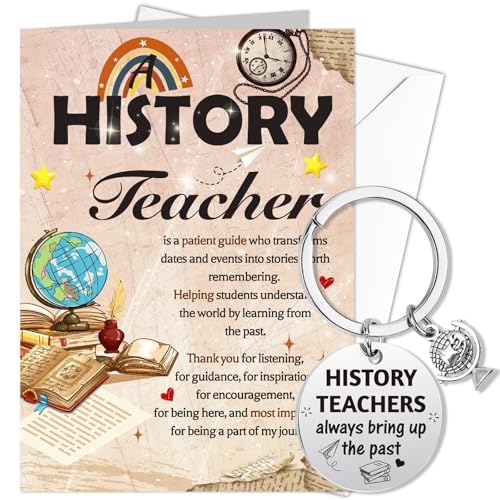 Teacher Appreciation Keychain and Greeting Card Set - Thanks for Educating