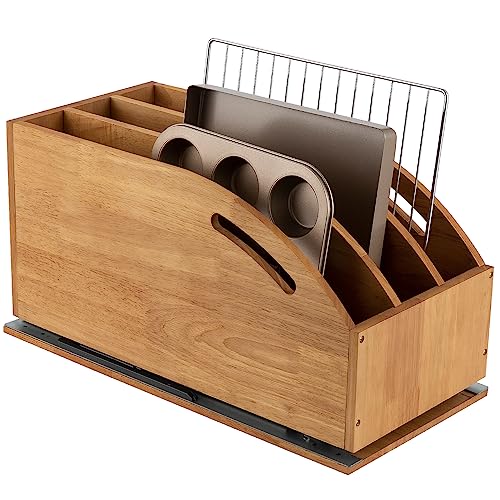 Pull Out Kitchen Cabinet Organizer for Pans & Trays - 10.6 Inch Height