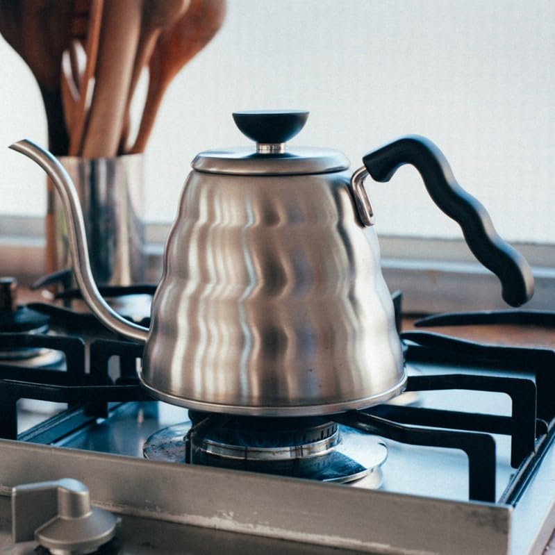 Hario V60 Buono 1.2L Stainless Steel Drip Kettle for Pour Over Coffee - Silver