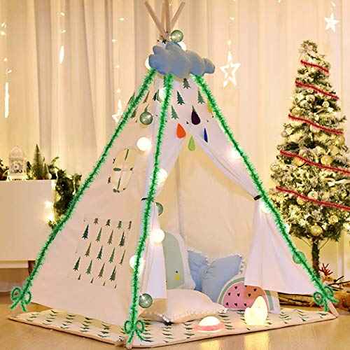 Tongcloud 4 Rolls Christmas Tinsel Ribbon Metallic Wire Garland Tinsel Wire Garland Metallic Glitter Ribbon for Christmas Wedding Birthday Party