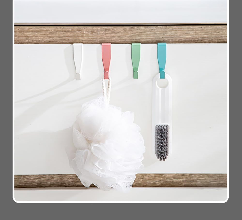 eywlwaar Over The Cabinet Door Hooks Door Hanger 4Pack Single Hook（Thickness Over 0.8Inch is Not Suitable）
