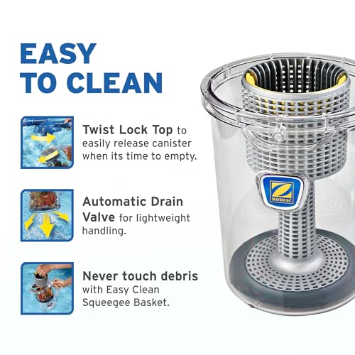 Zodiac Cyclonic Leaf Catcher for Pool Vacuum Hose - Easy Install & Clean
